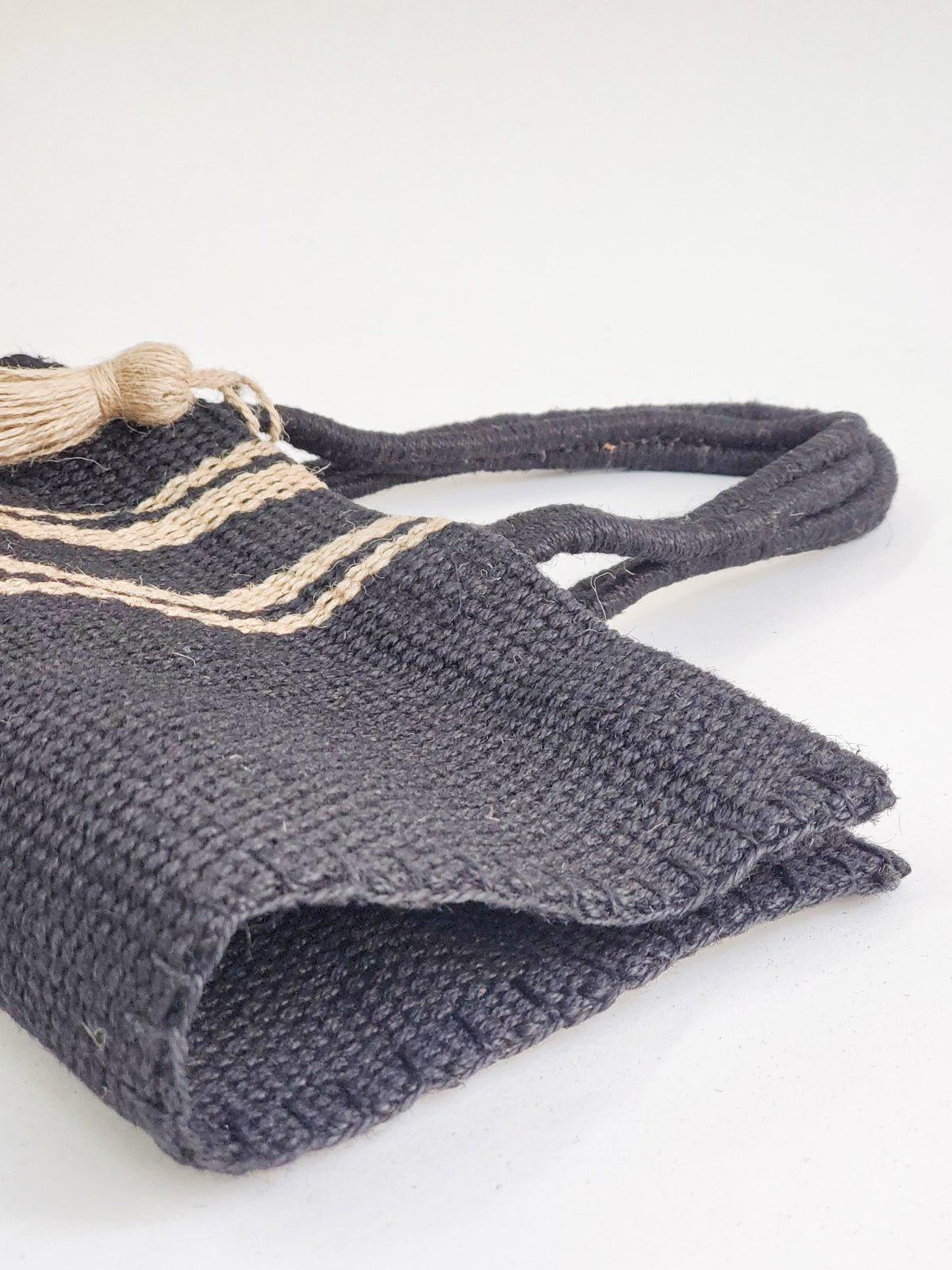 Naya Jute Tote Bag - Black - Marsh and Manor Collective