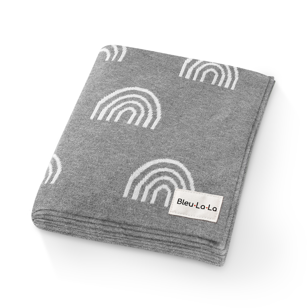 Whimsy Collection - Luxury 100% Cotton Knit Swaddle Baby Blanket