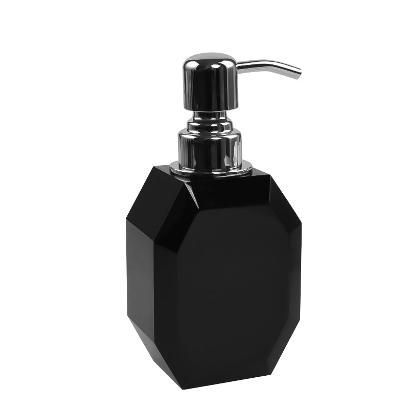 Octagon Crystal Soap Dispenser with Silver Pump - Marsh and Manor Collective