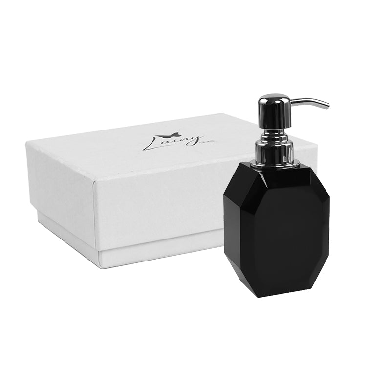Octagon Crystal Soap Dispenser with Silver Pump - Marsh and Manor Collective