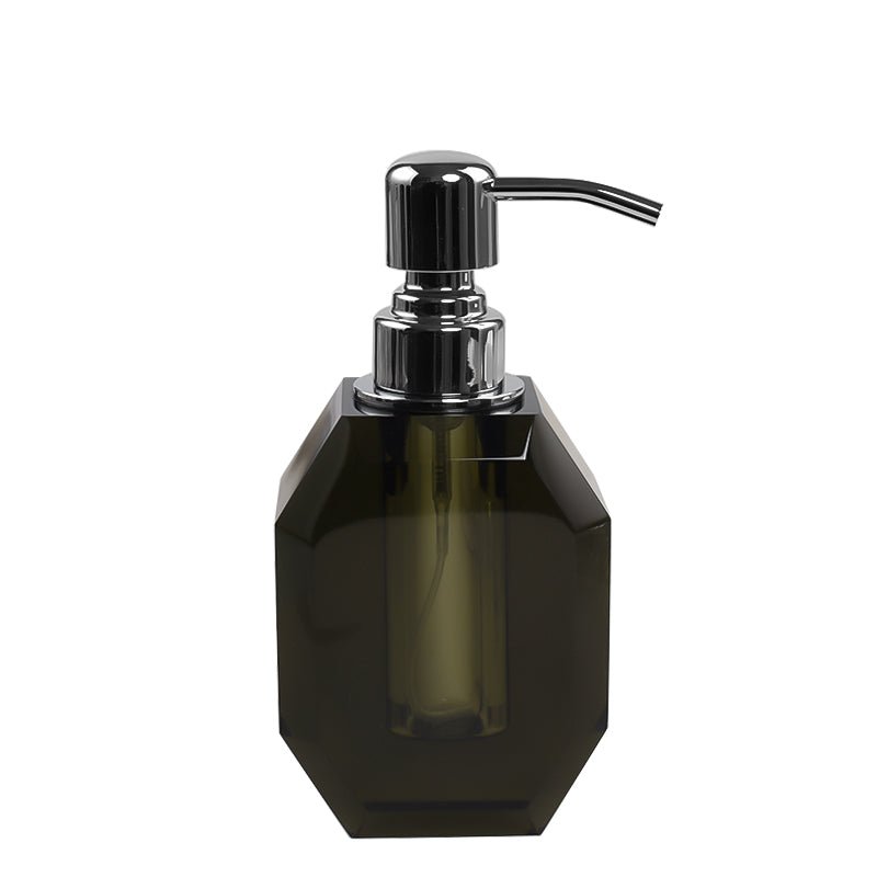 Octagon Crystal Soap Dispenser with Silver Pump - Marsh and Manor Collective