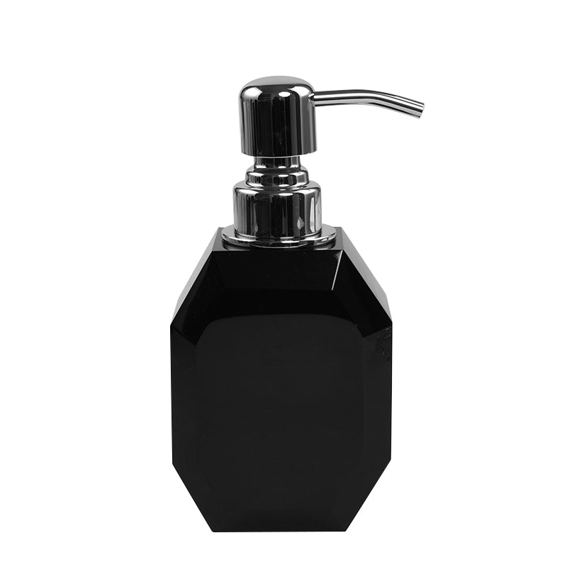 Octagon Crystal Soap Dispenser with Silver Pump - Marsh and Manor Collective