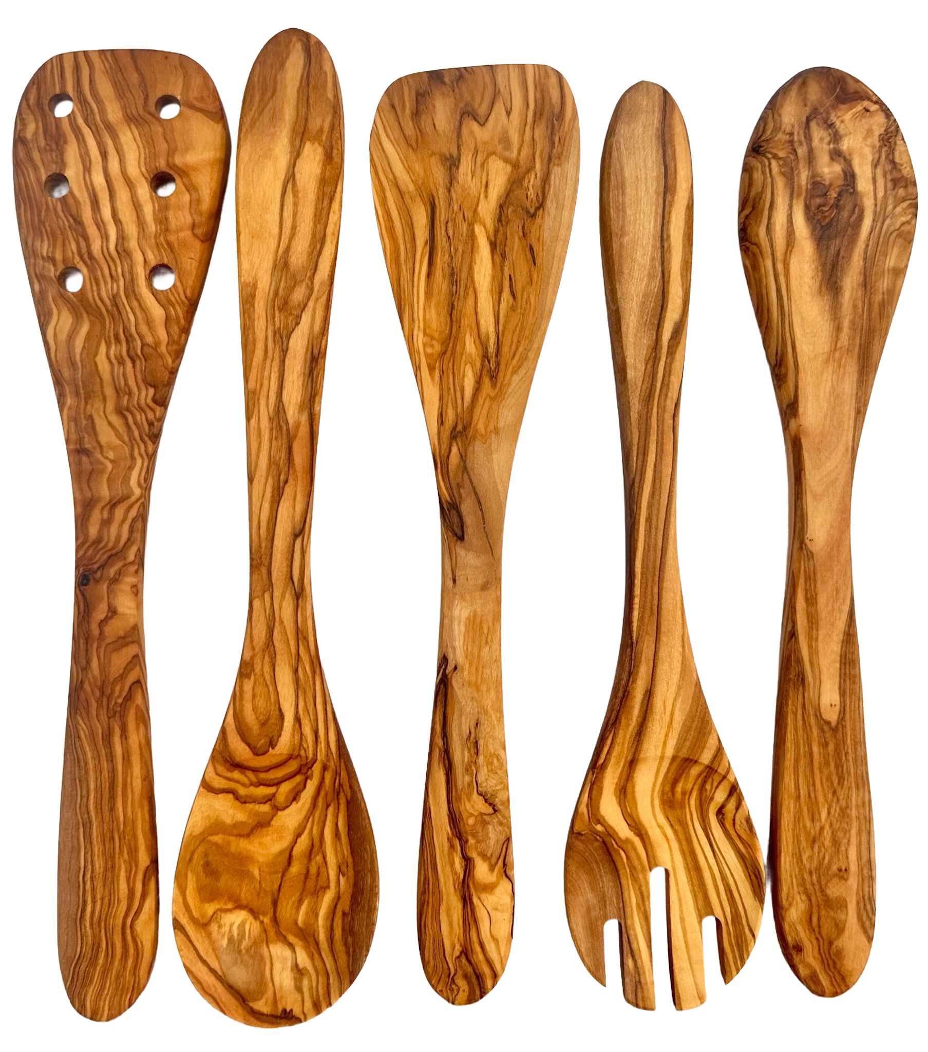 Olive Wood Kitchen Servers Set - 5 pcs - Marsh and Manor Collective