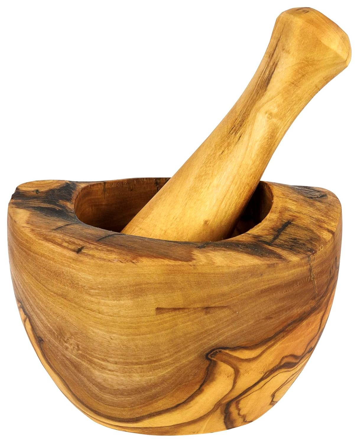Olive Wood Rustic Mortar and Pestle - Marsh and Manor Collective