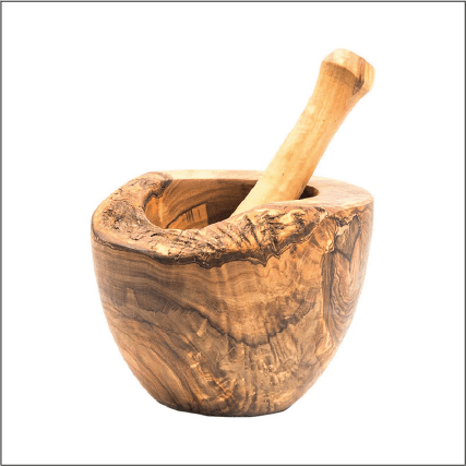 Olive Wood Rustic Mortar and Pestle - Marsh and Manor Collective