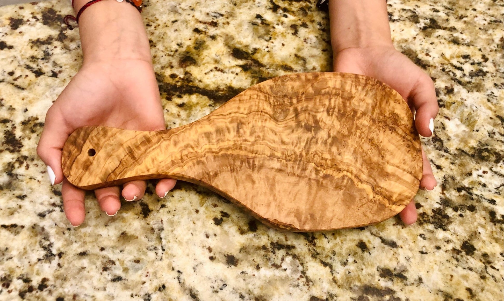 Original Olive Wood Cutting Board with Handle - Marsh and Manor Collective