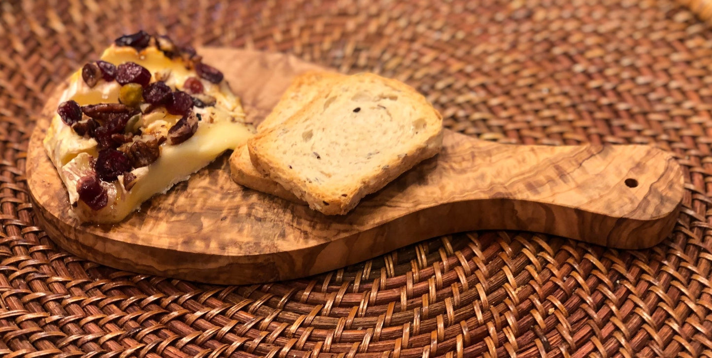 Original Olive Wood Cutting Board with Handle - Marsh and Manor Collective