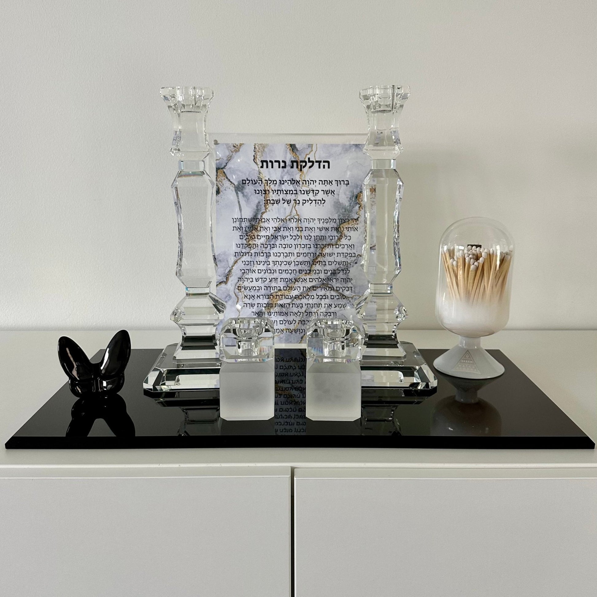 Pair of 12” Heirloom Crystal Candlesticks - Marsh and Manor Collective