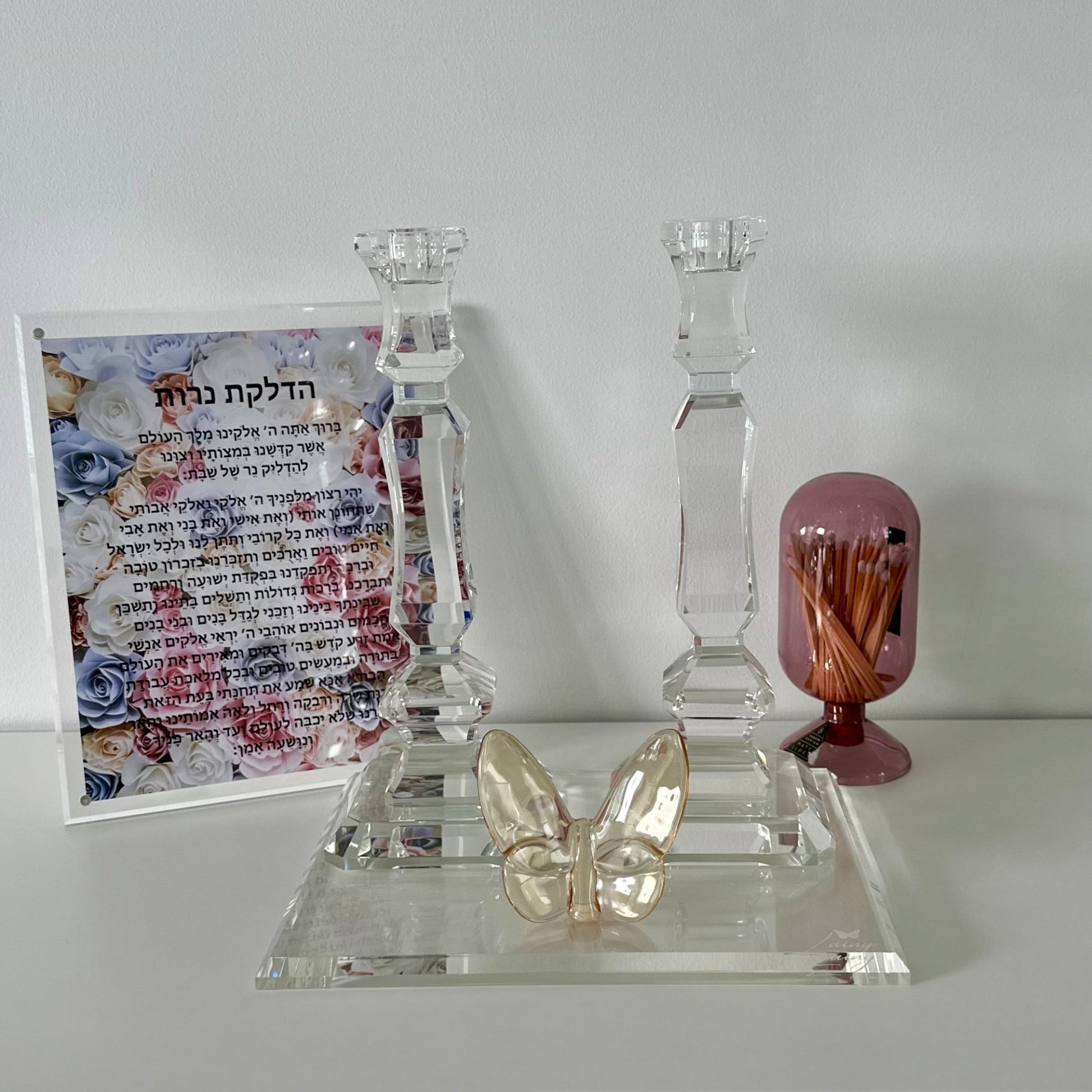 Pair of 12” Heirloom Crystal Candlesticks - Marsh and Manor Collective