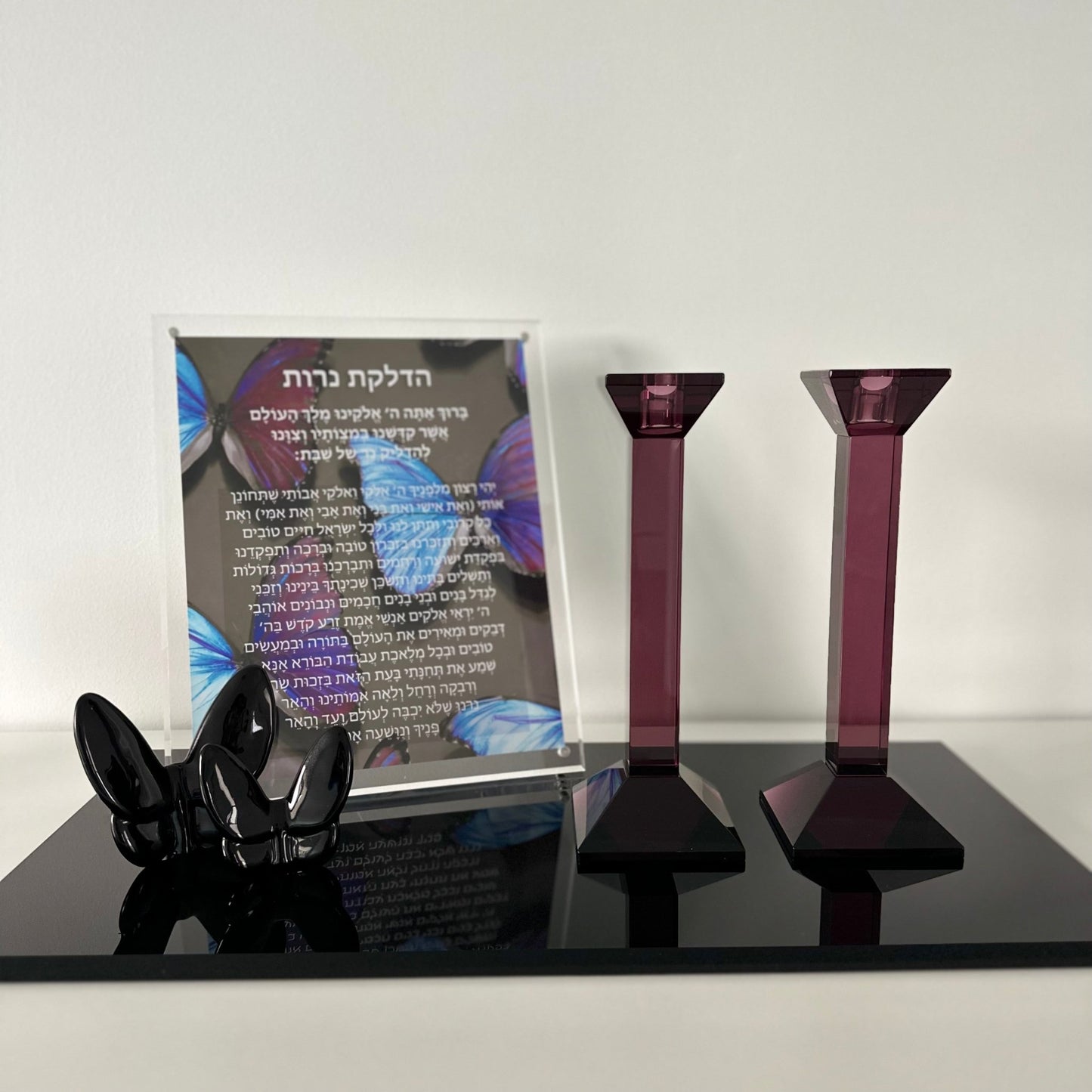 Pair of 9” Classy Crystal Candlesticks - Marsh and Manor Collective