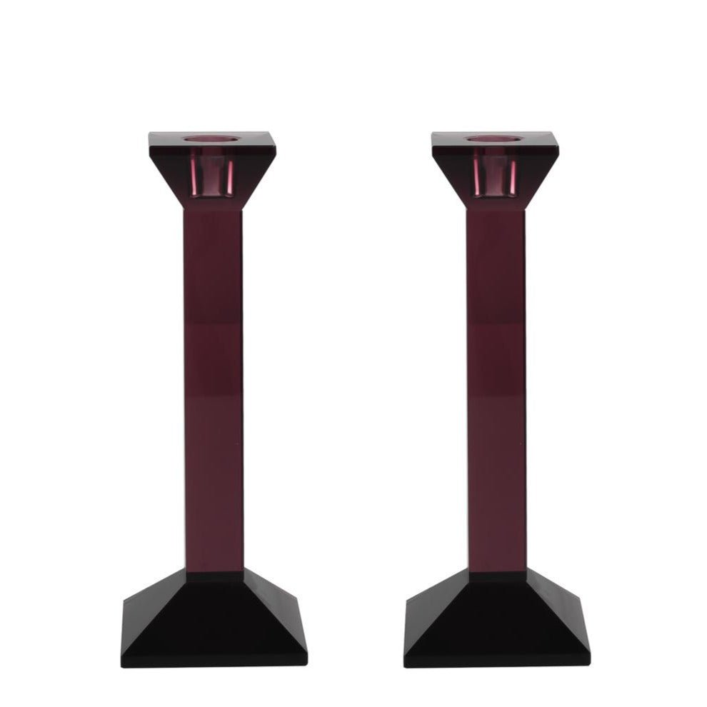 Pair of 9” Classy Crystal Candlesticks - Marsh and Manor Collective