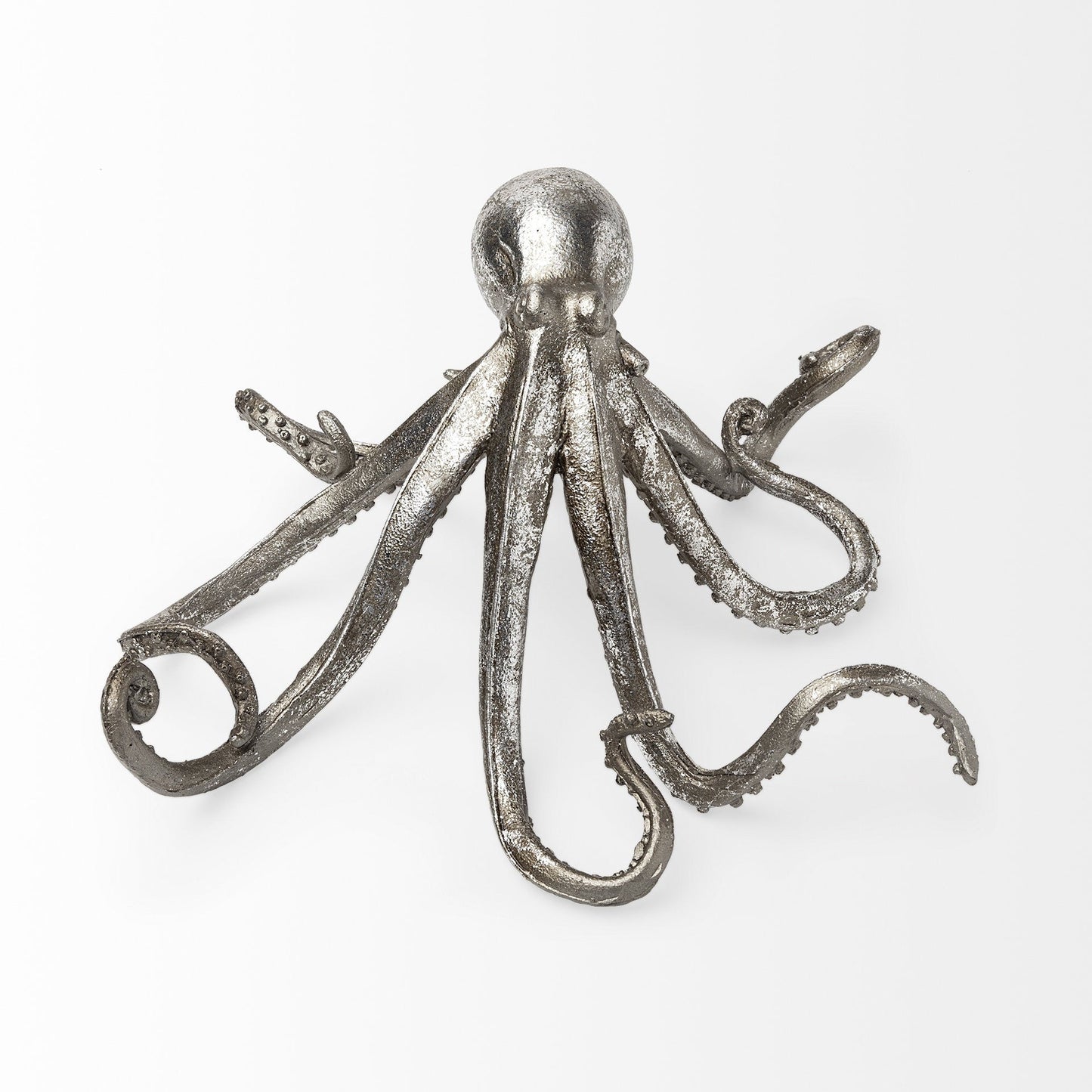 Petite Silver Resin Octopus Sculpture - Marsh and Manor Collective