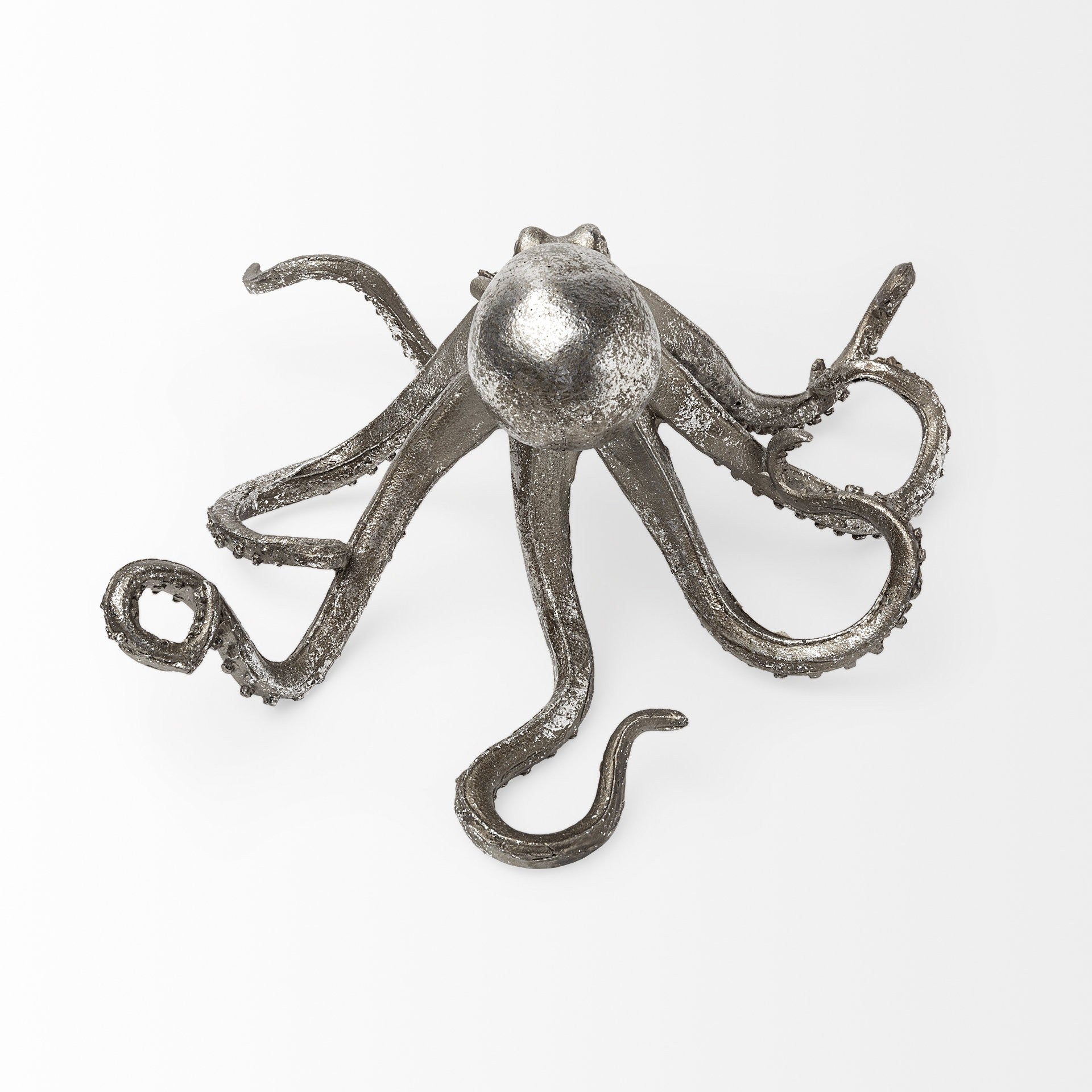 Petite Silver Resin Octopus Sculpture - Marsh and Manor Collective