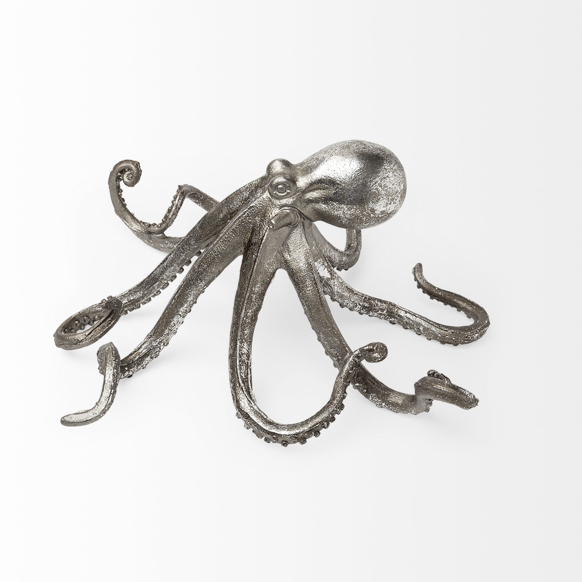 Petite Silver Resin Octopus Sculpture - Marsh and Manor Collective