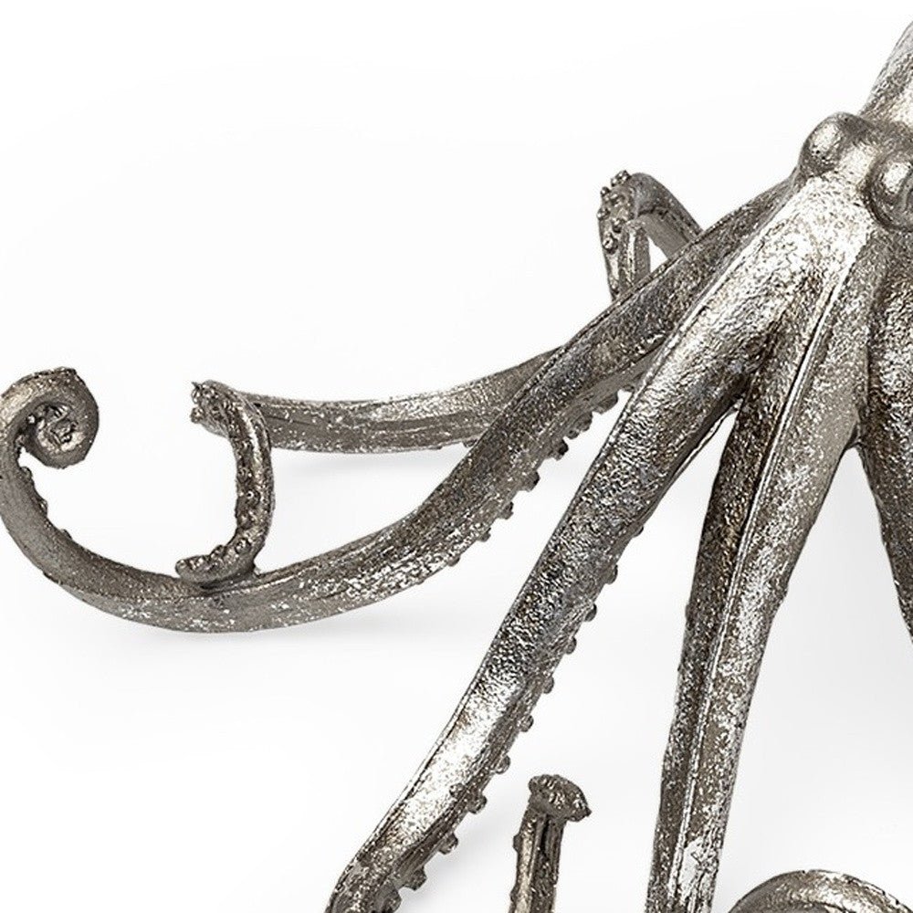 Petite Silver Resin Octopus Sculpture - Marsh and Manor Collective