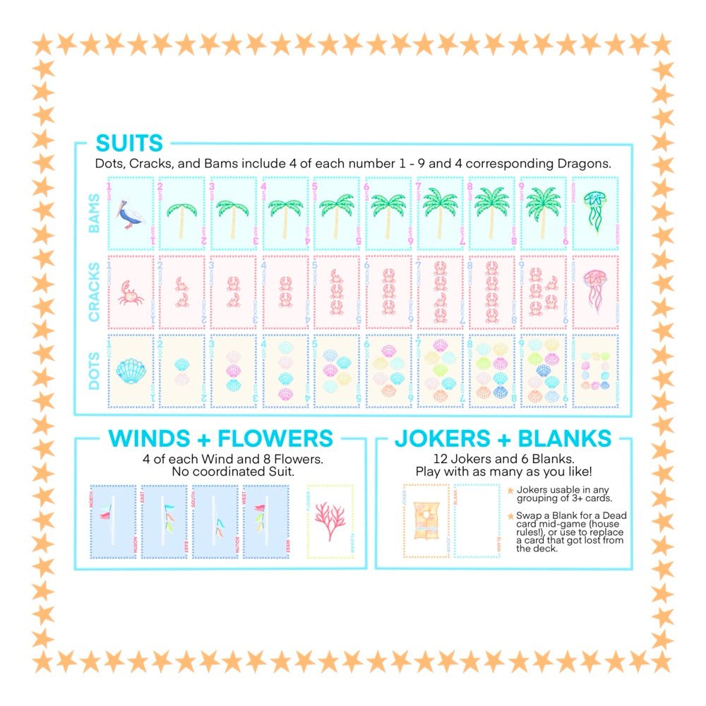 Play Away Mahjong Cards: Beach Edition - Marsh and Manor Collective