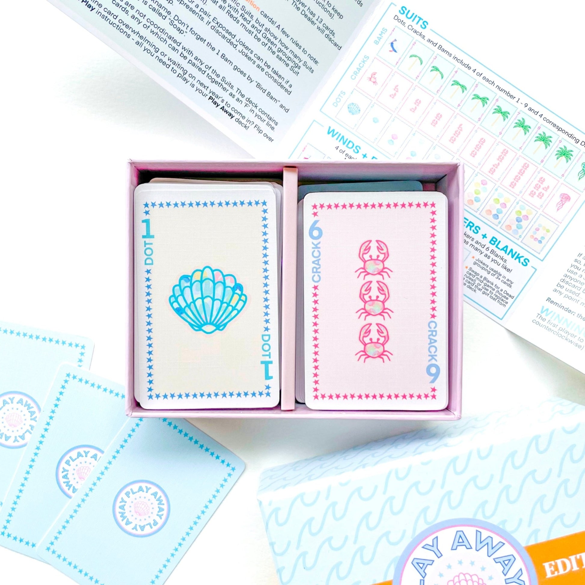 Play Away Mahjong Cards: Beach Edition - Marsh and Manor Collective