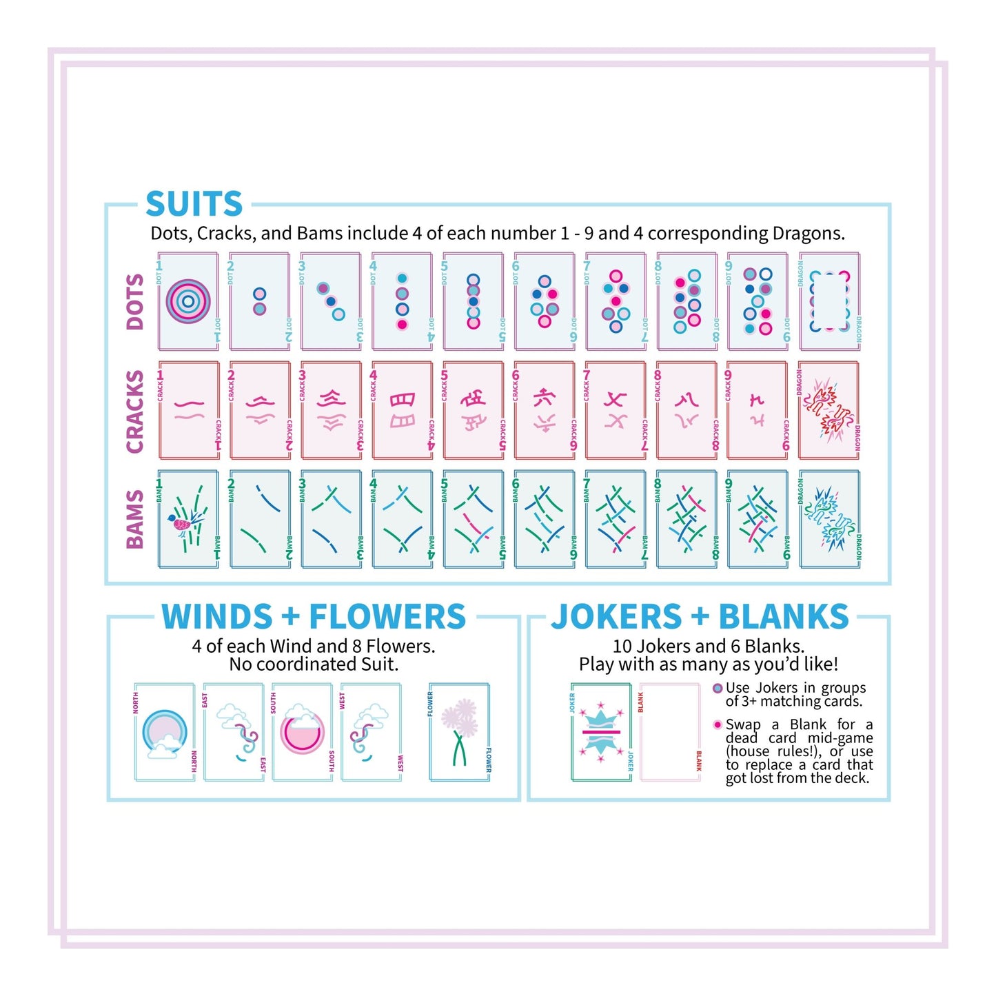 Play Away Mahjong Cards: Modern Edition - Marsh and Manor Collective