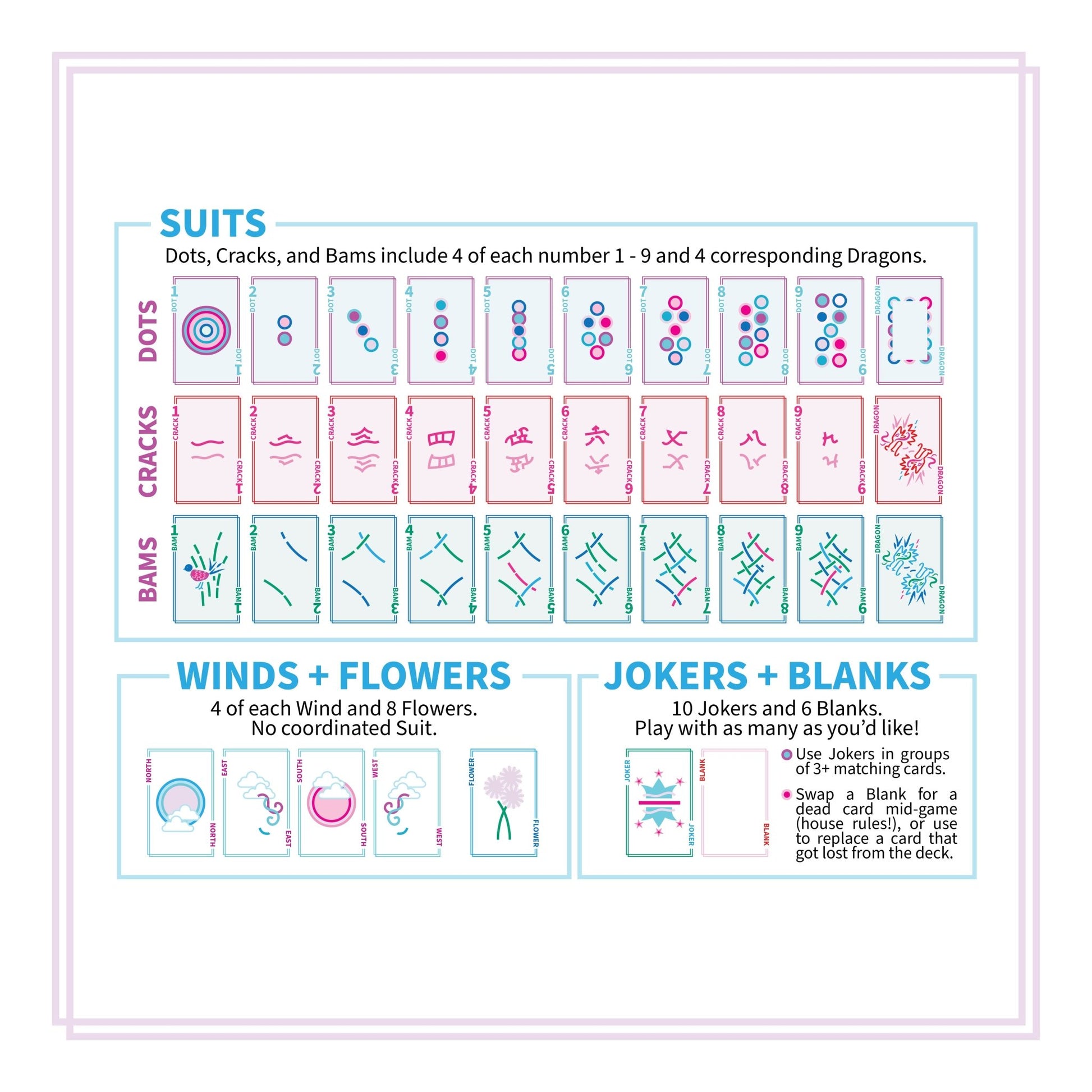 Play Away Mahjong Cards: Modern Edition - Marsh and Manor Collective