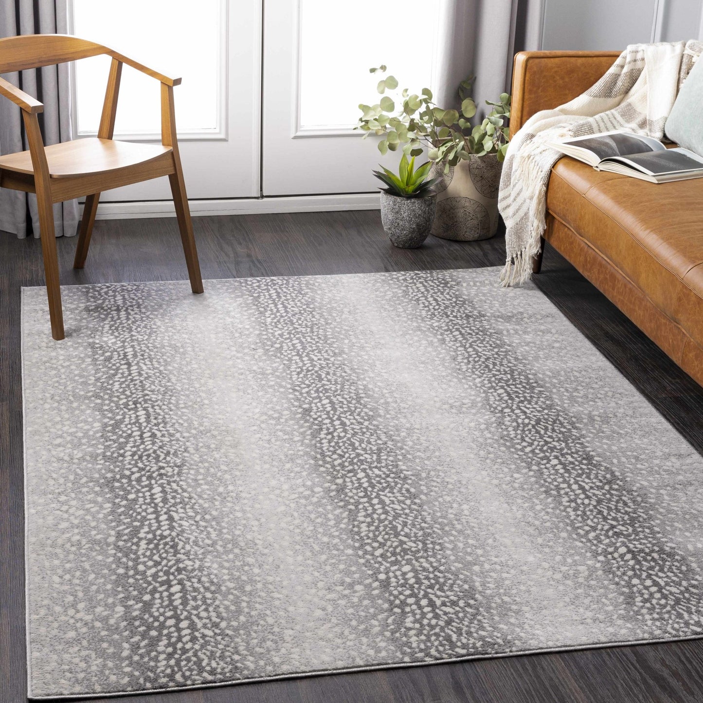 Pointblank Black&Gray Antelope Print Rug - Marsh and Manor Collective