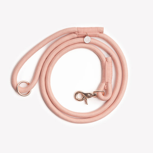 'Powder Rose' - Braided Rope Leash - Marsh and Manor Collective