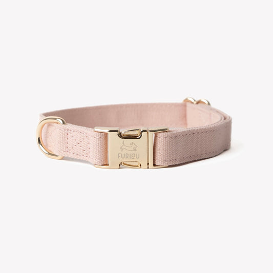 'Powder Rose' - Canvas Dog Collar - Marsh and Manor Collective
