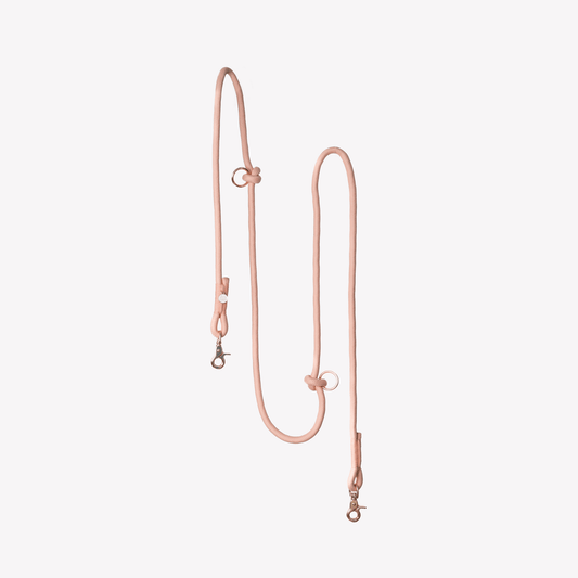 'Powder Rose' - Hands Free Braided Leash - Marsh and Manor Collective
