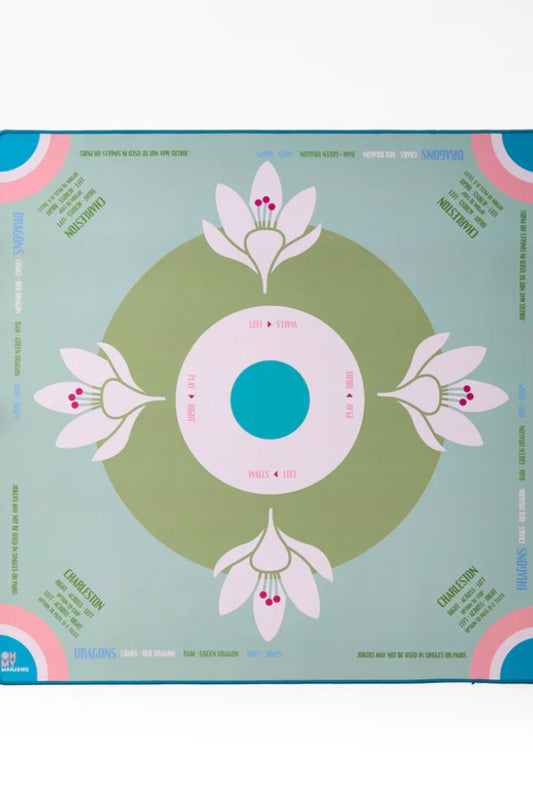 Sage Lotus Mahjong Mat - Marsh and Manor Collective