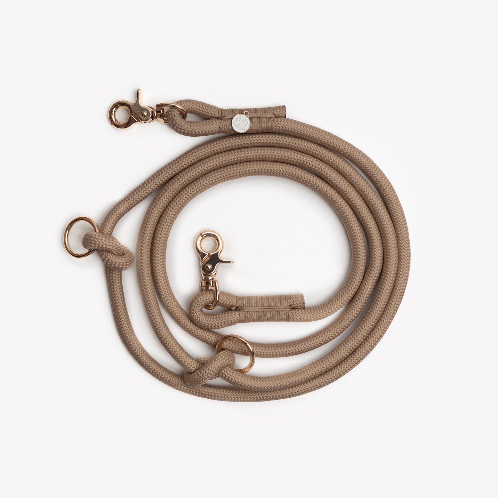 'Sand' - Hands Free Braided Leash - Marsh and Manor Collective