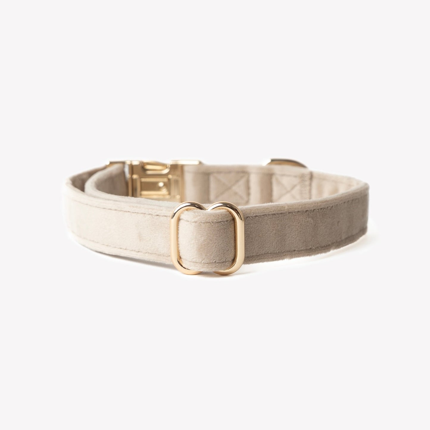 'Sand' - Velvet Dog Collar - Marsh and Manor Collective
