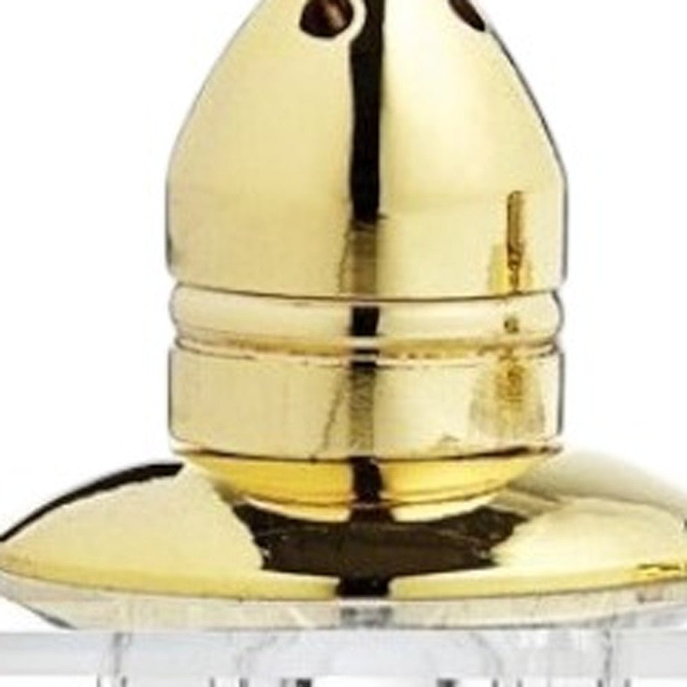 Set of Two Clear And Gold Crystal Pepper Shakers - Marsh and Manor Collective