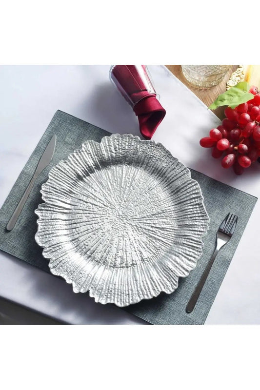 Silver Reef Acrylic Charger Dinner Plates - Set Of 6 - Marsh and Manor Collective