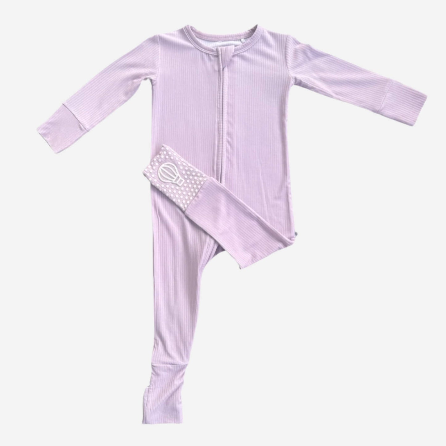 Solid Rose Ribbed Zip Romper