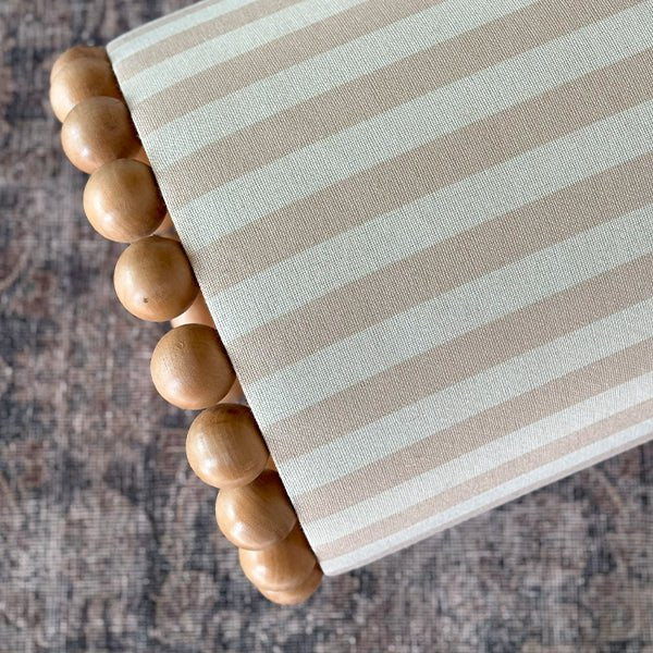 Striped Upholstered Stool Ottoman - Marsh and Manor Collective