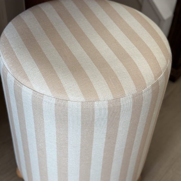 Striped Upholstered Stool Ottoman - Marsh and Manor Collective