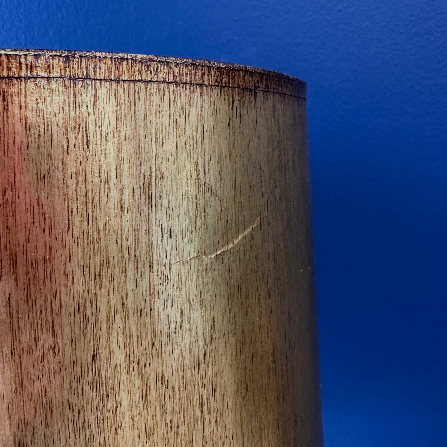 Tall Vintage Brass Lamp & Gold Shade