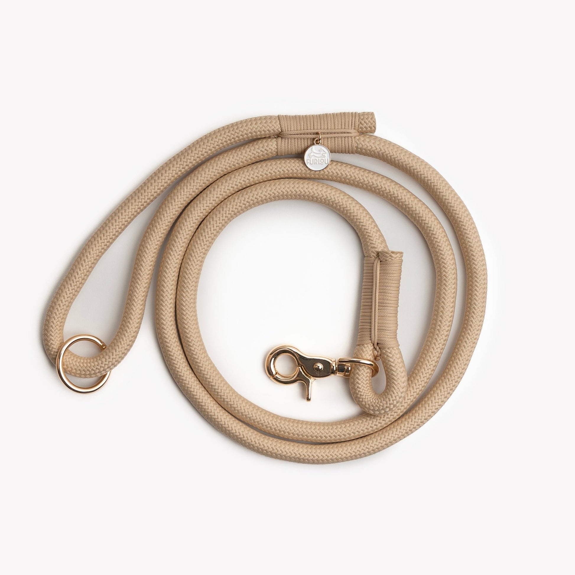 'Tan' - Braided Rope Leash - Marsh and Manor Collective