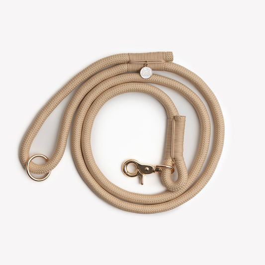 'Tan' - Braided Rope Leash - Marsh and Manor Collective
