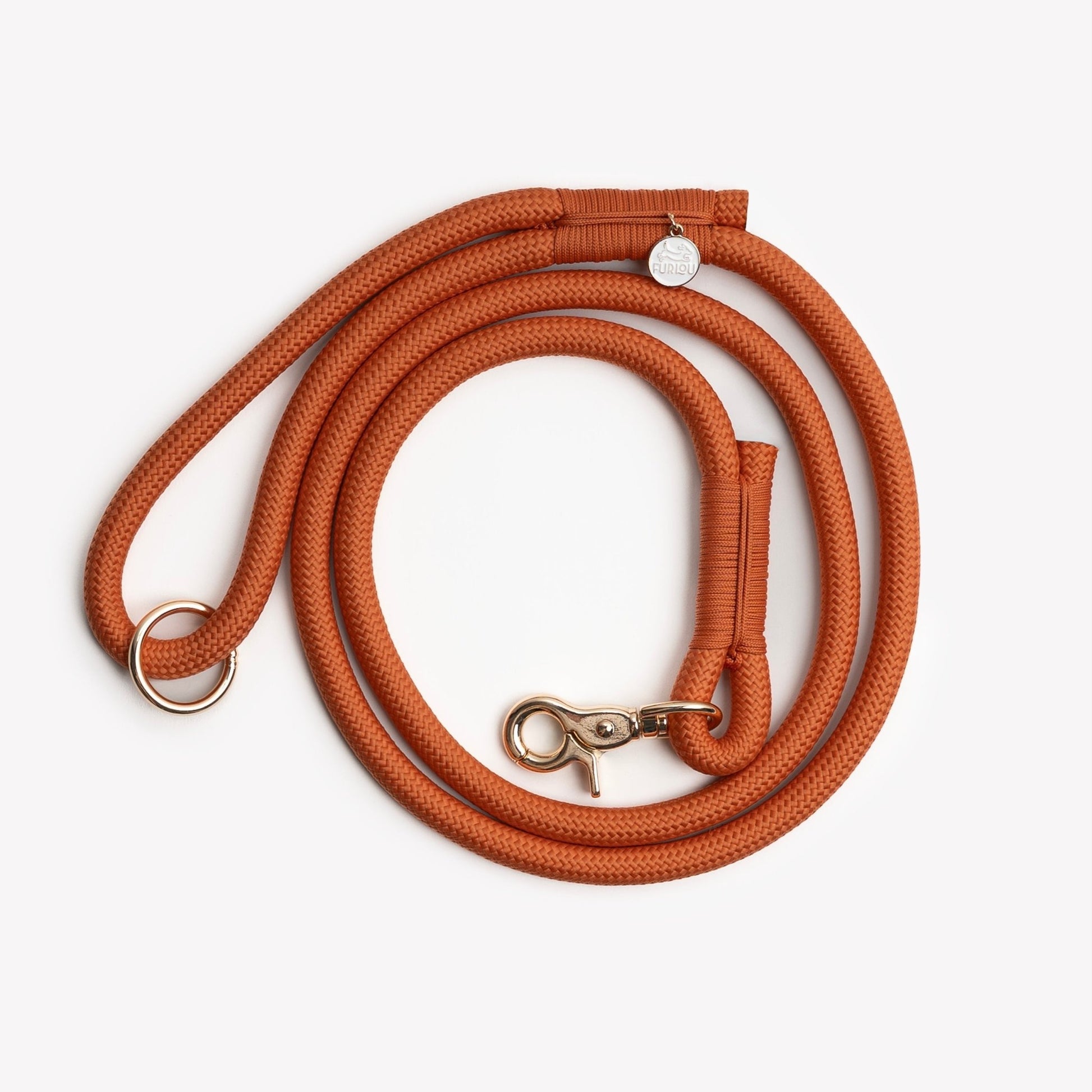 'Terracotta' - Braided Rope Leash - Marsh and Manor Collective