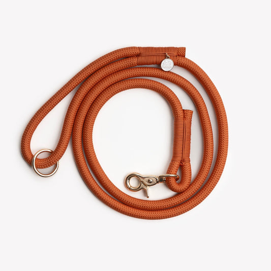 'Terracotta' - Braided Rope Leash - Marsh and Manor Collective