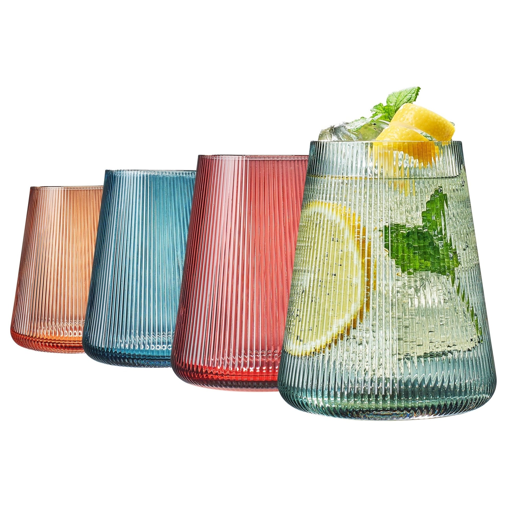 Tonal Stemless Wine Glassware, Set of 4 - Marsh and Manor Collective