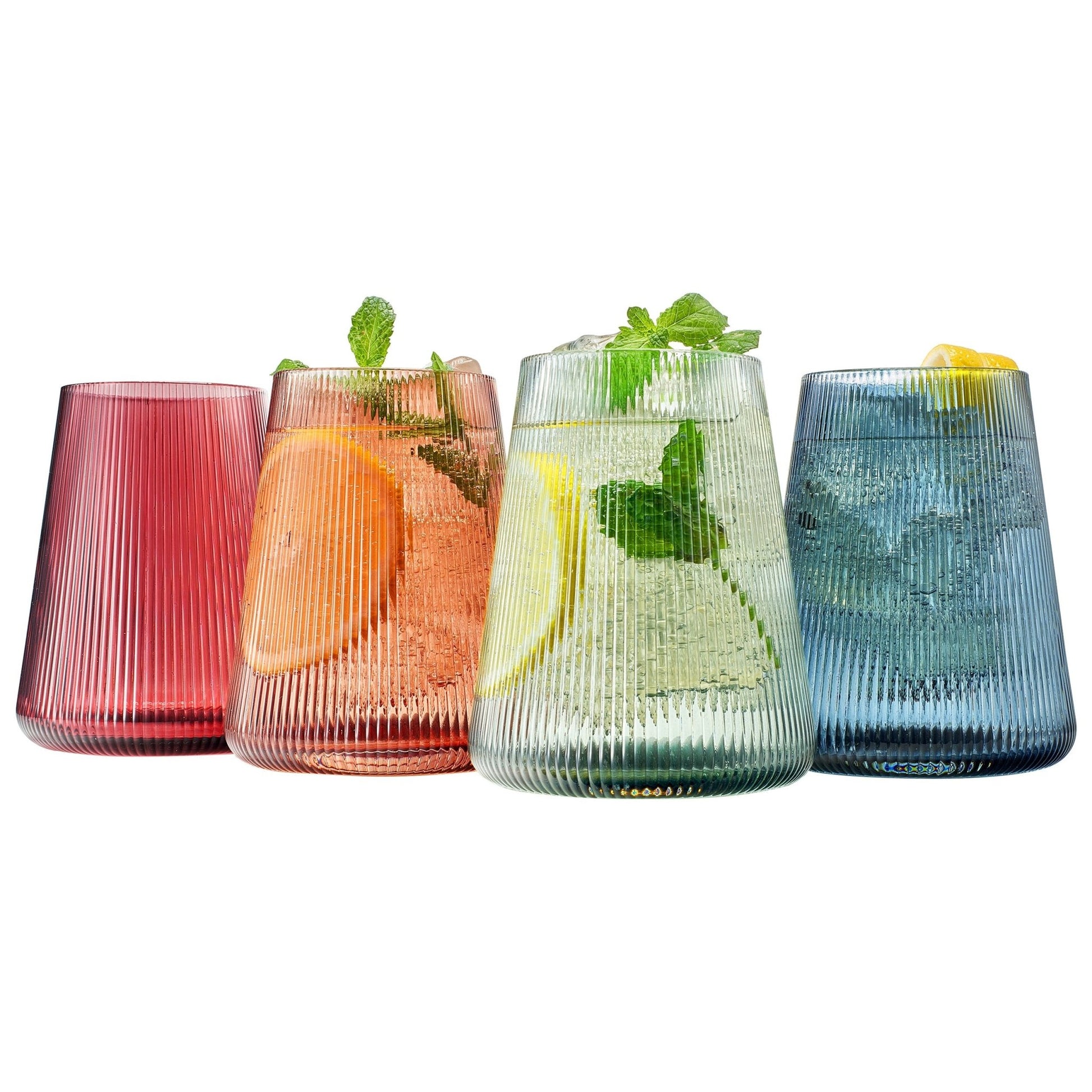 Tonal Stemless Wine Glassware, Set of 4 - Marsh and Manor Collective