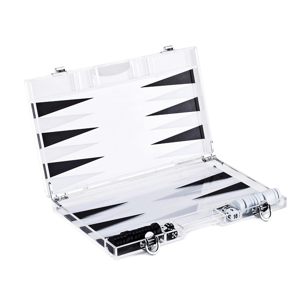Travel Size 14'' Lucite Backgammon Set - Marsh and Manor Collective