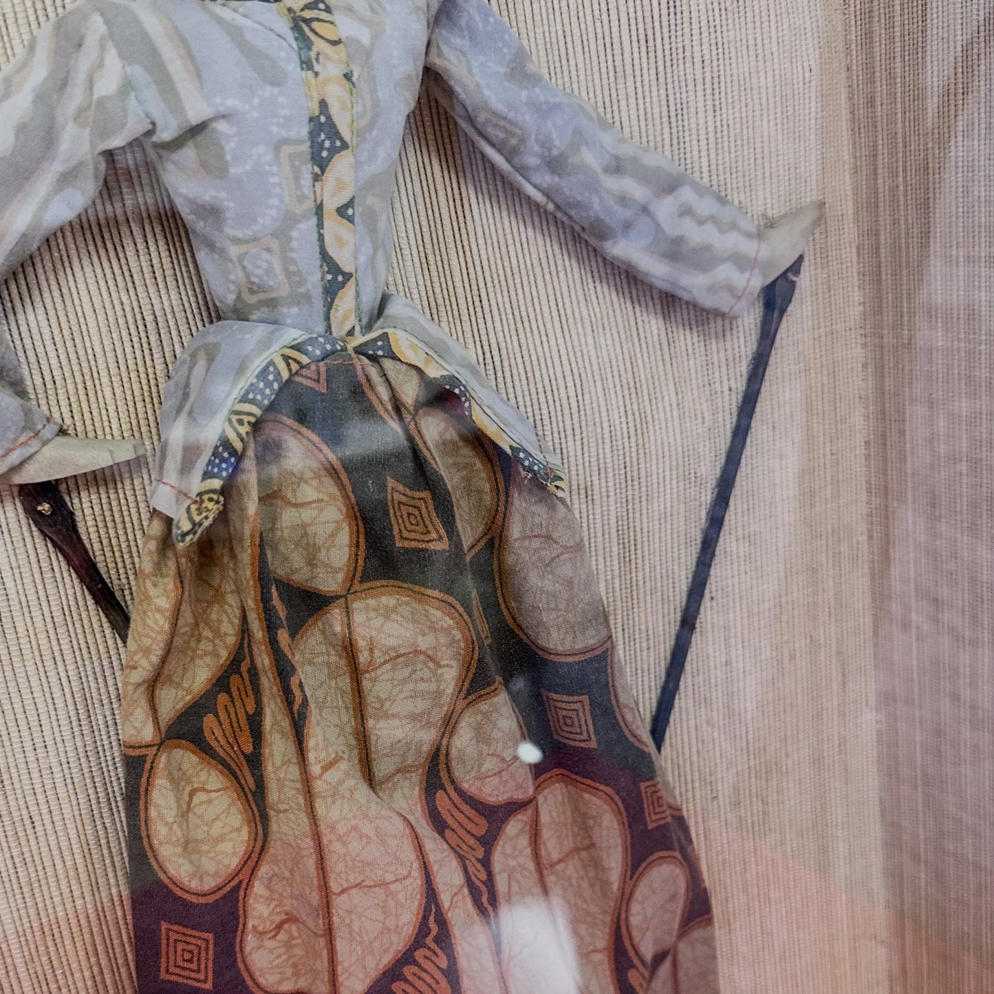 Vintage Framed Stick Puppet Set