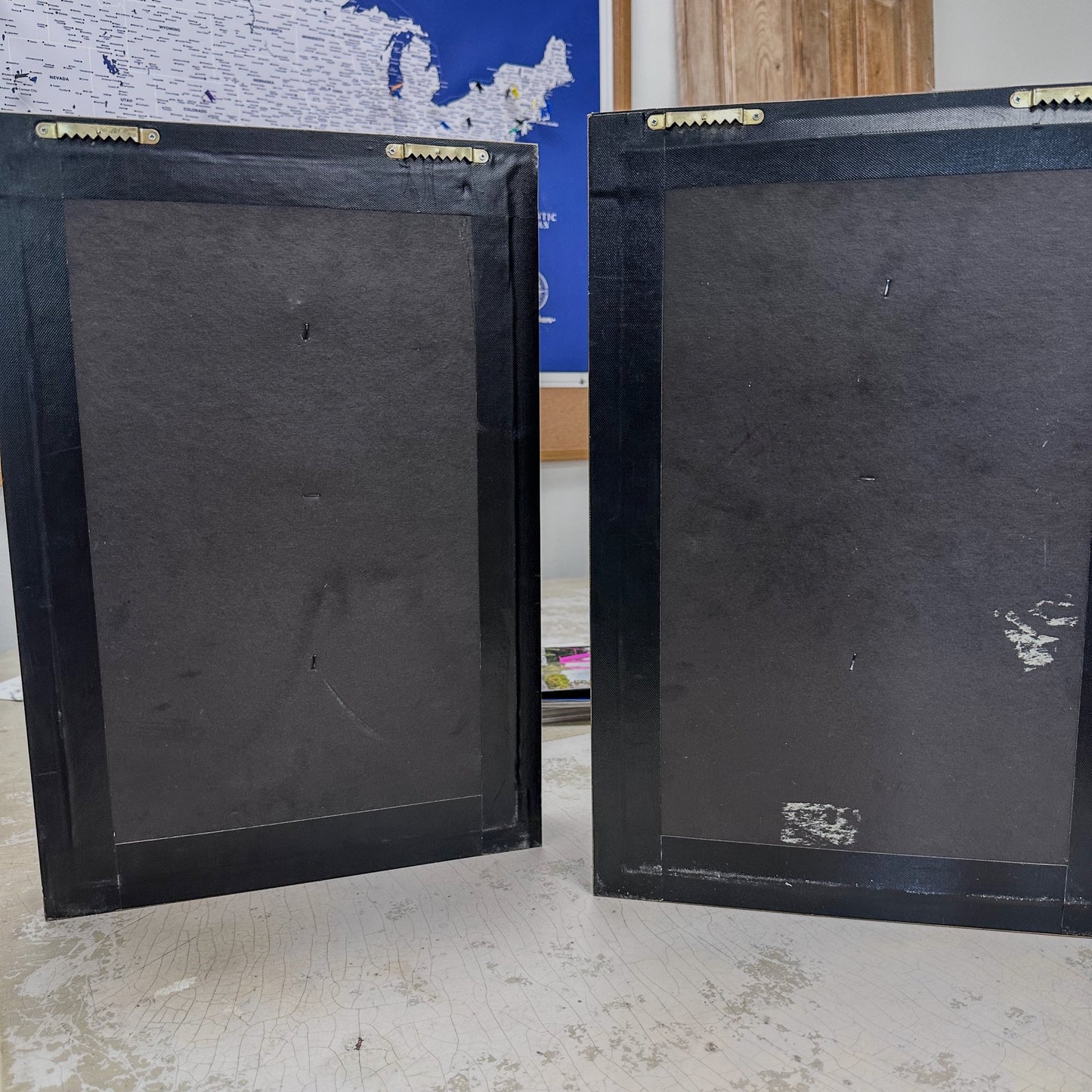 Vintage Framed Stick Puppet Set