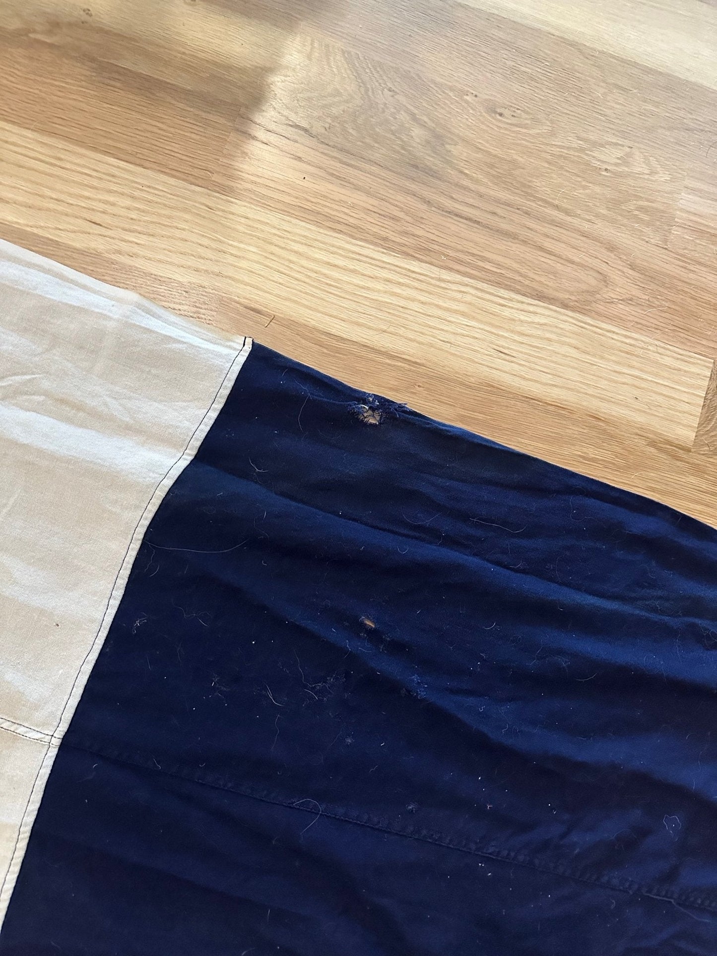 Vintage Blue & White Nautical Marine Flag