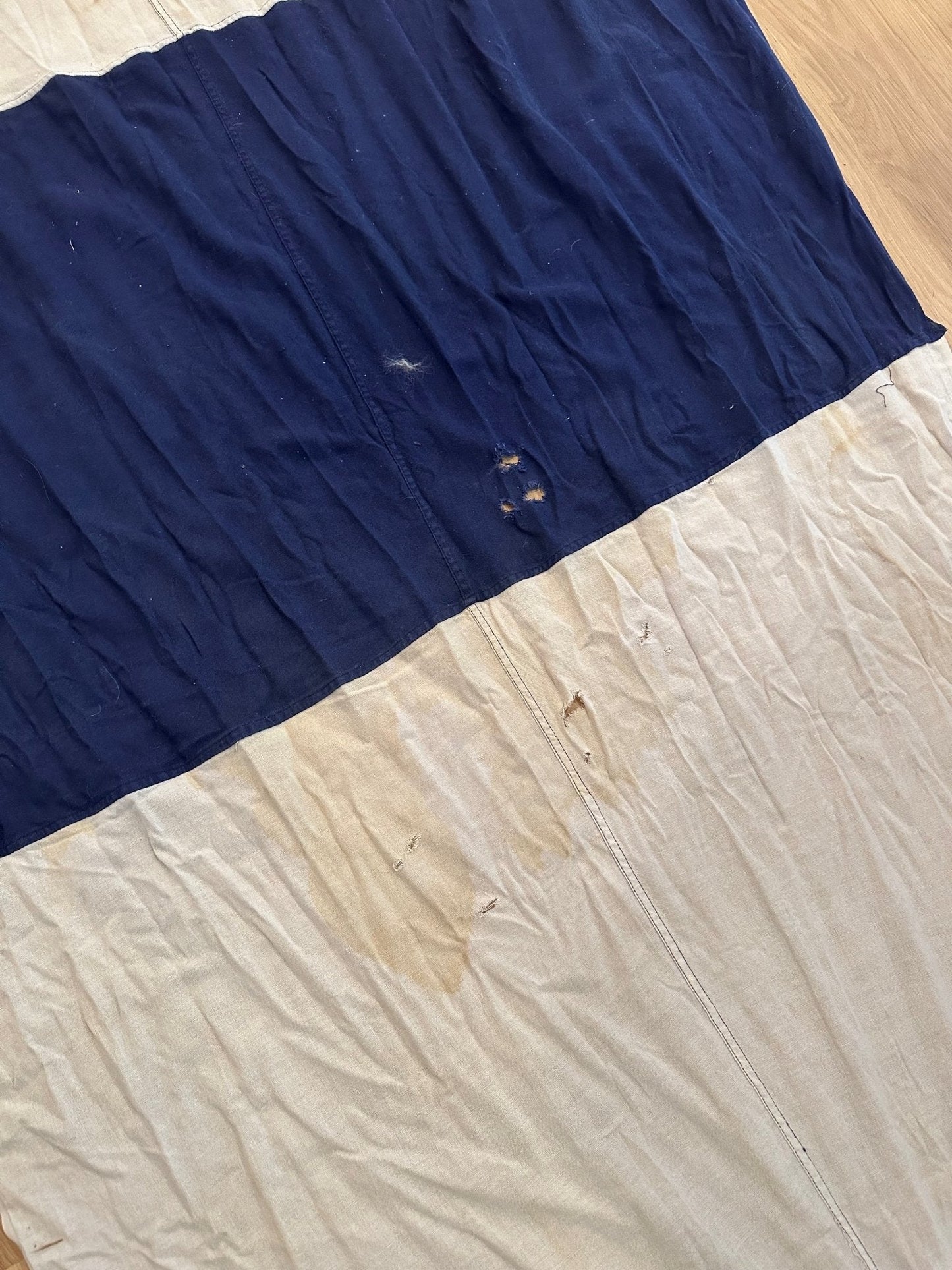 Vintage Blue & White Nautical Marine Flag
