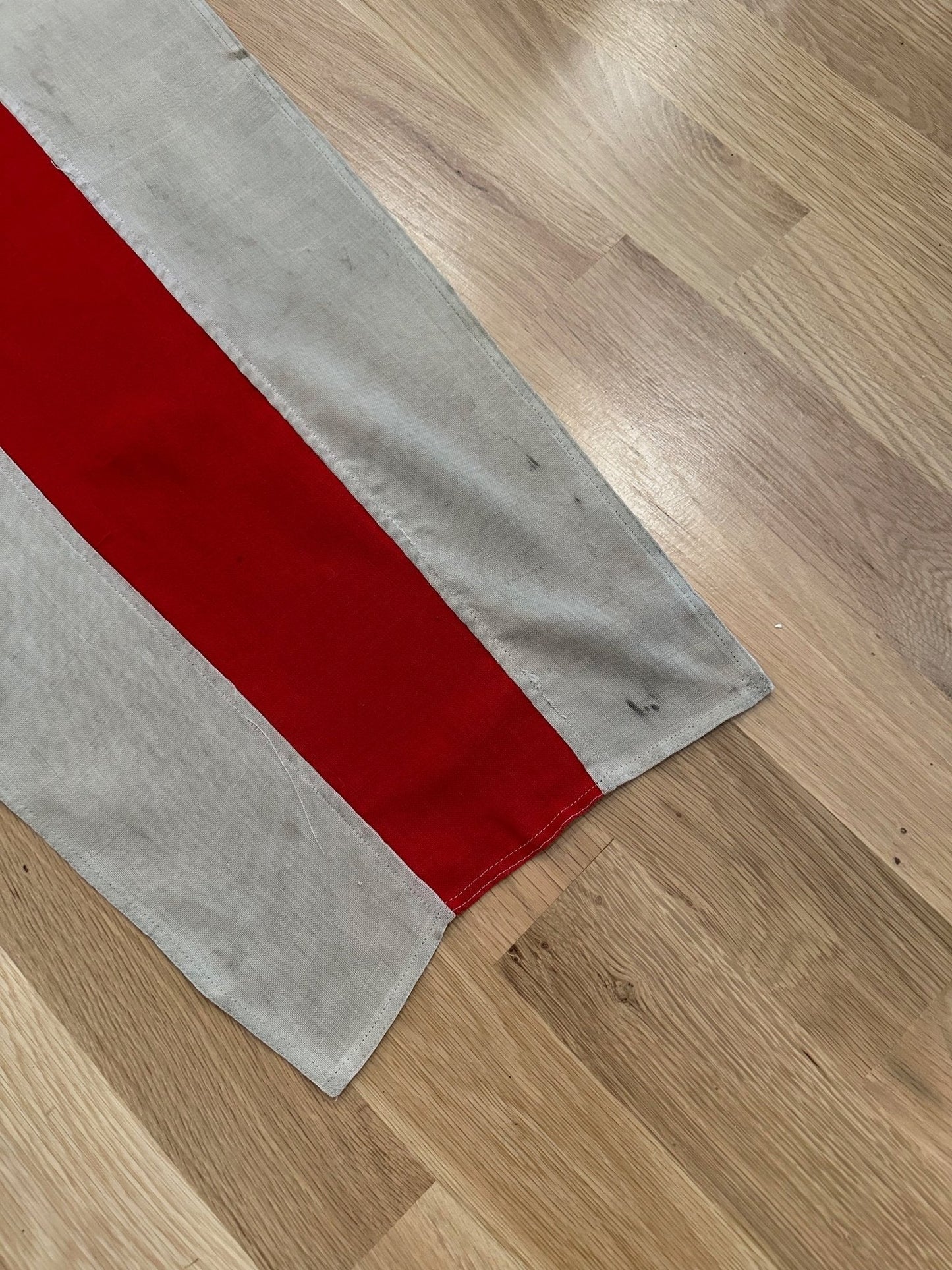 Vintage Red & White Cross Nautical Flag