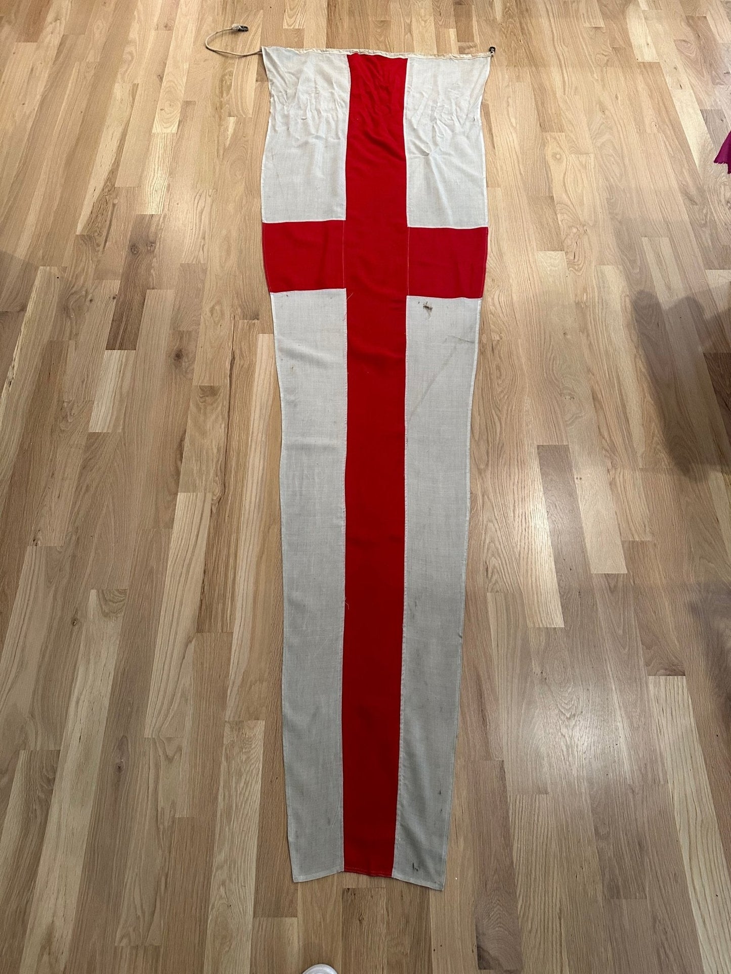 Vintage Red & White Cross Nautical Flag