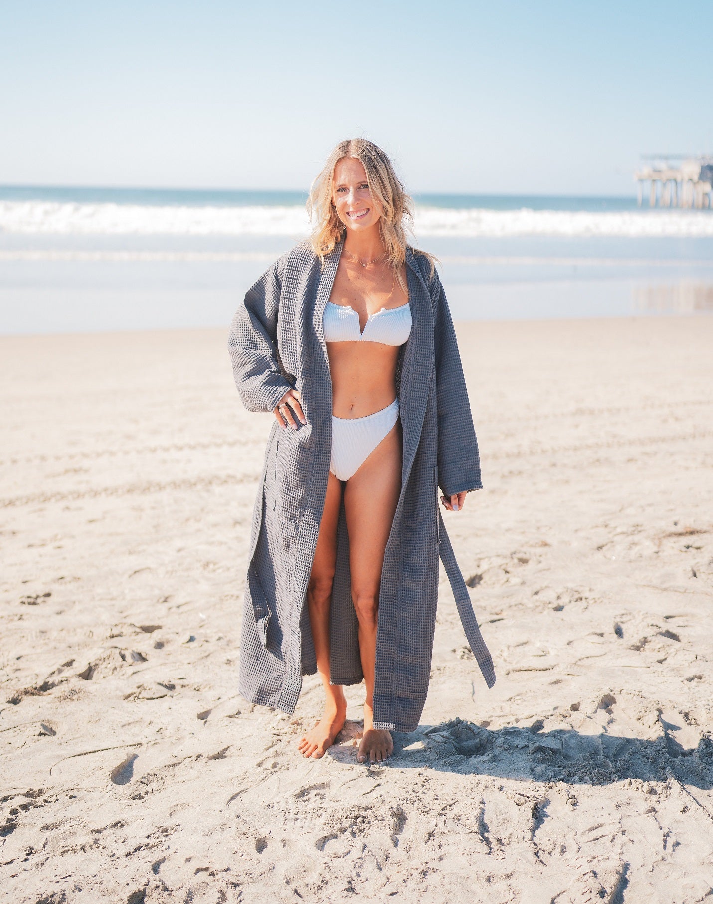 WAFFLE TURKISH COTTON BATHROBE - Marsh and Manor Collective